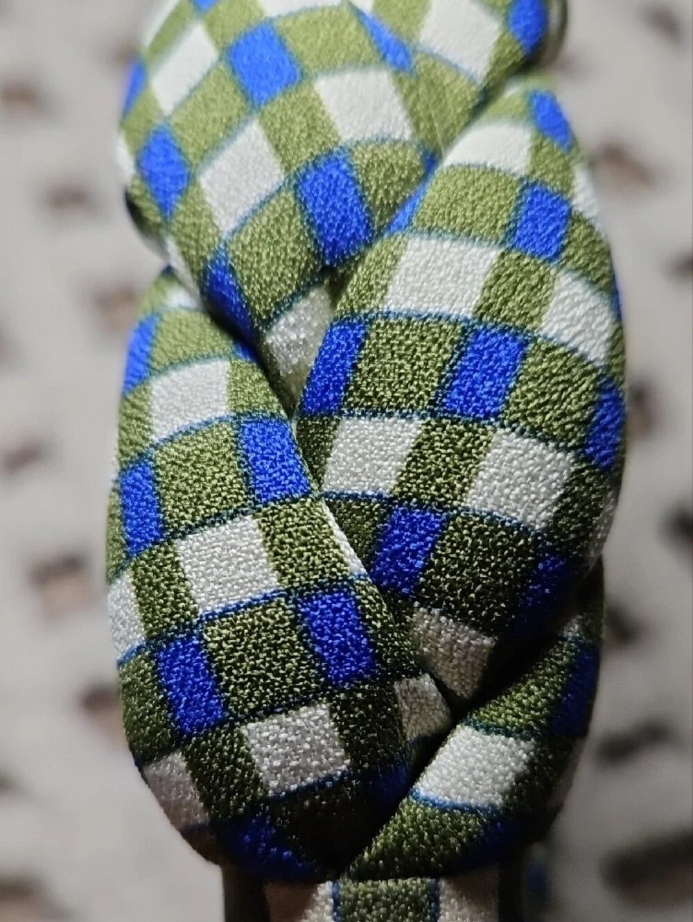 Shiraleah Chicago Patterned Braided Headband Set in Green Check & Brown Paisley